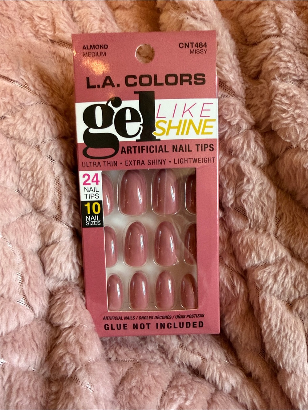 L.A. COLORS Gel Like Shine Artificial Nail Tips - Dusty Rose
